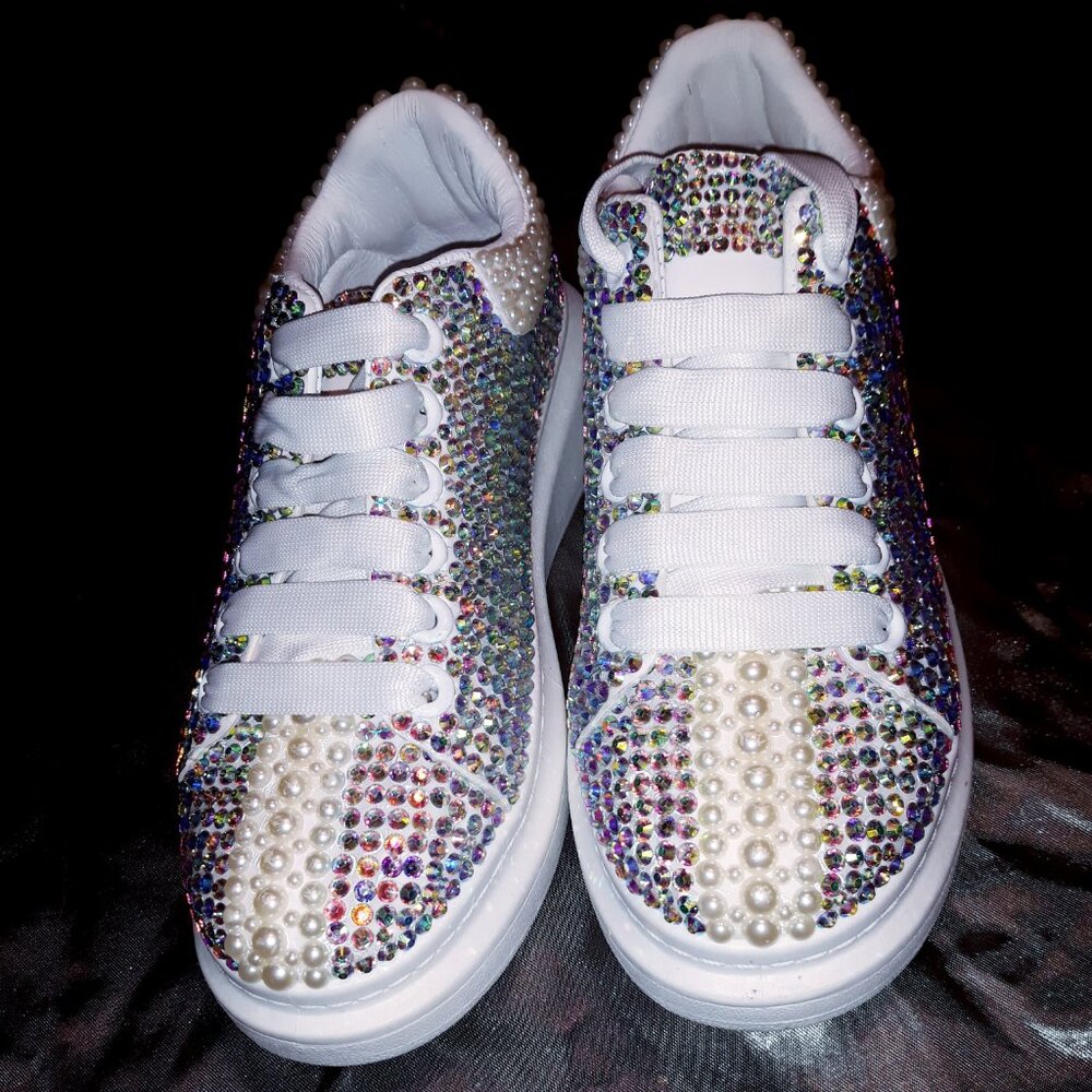 Bedazzled Rhinestone covered sparkle shoes sz. 36 (women's sz.6)